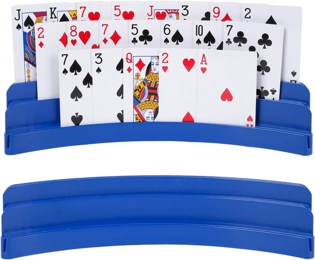 Three-Layer Playing Card Holder for Canasta — Hands-Free Card Stand, Holds 45 Cards