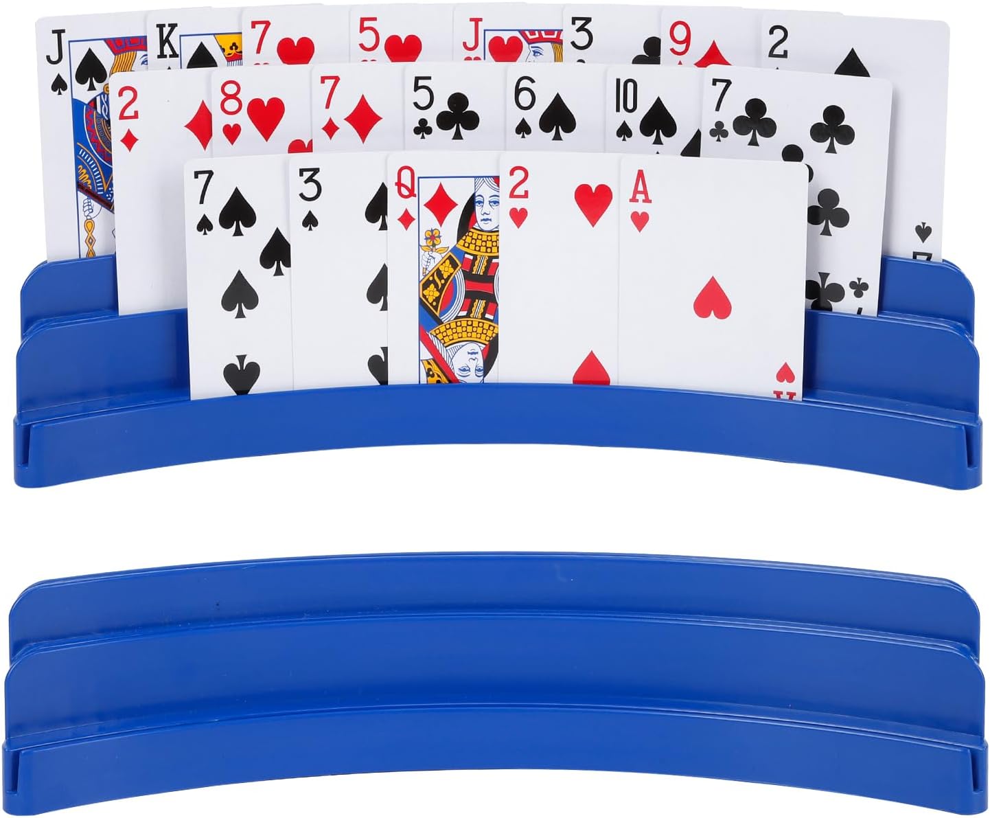 Three-Layer Playing Card Holder for Canasta — Hands-Free Card Stand, Holds 45 Cards