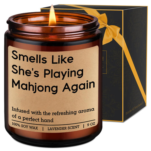 "Smells Like She's Playing Mahjong Again" Lavender Candle