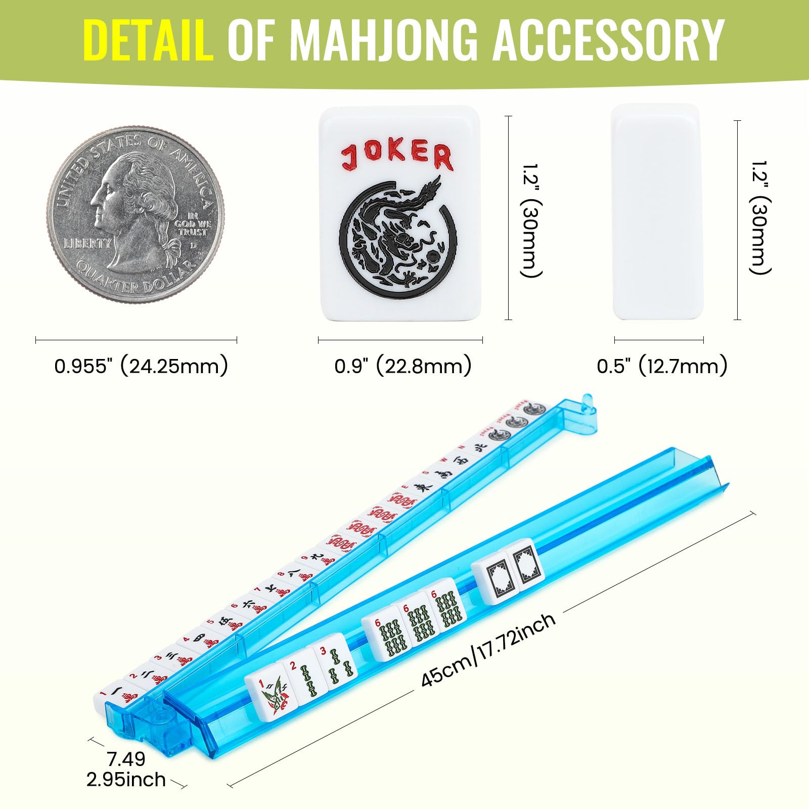 Marlifenny American Mahjong Set — 166 Tiles with Carrying Bag