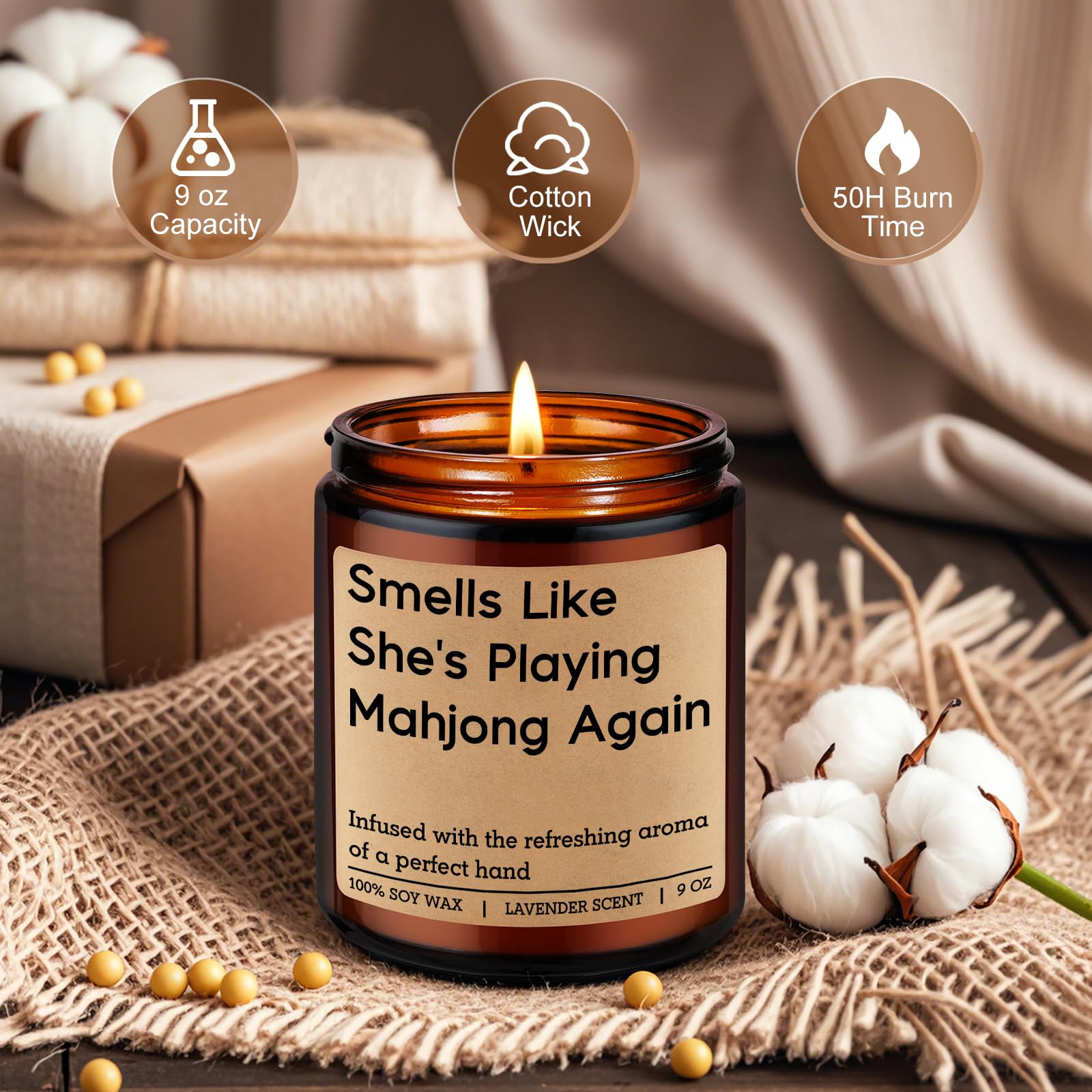 "Smells Like She's Playing Mahjong Again" Lavender Candle
