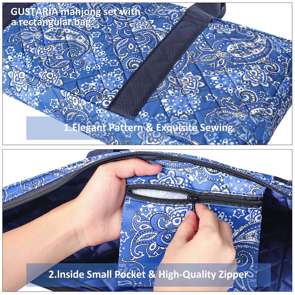 Gustaria American Mahjong Set — 166 Tiles with Carrying Bag