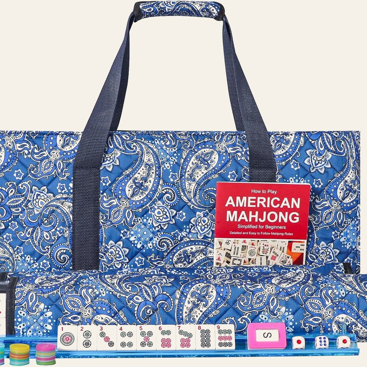 Gustaria American Mahjong Set — 166 Tiles with Carrying Bag